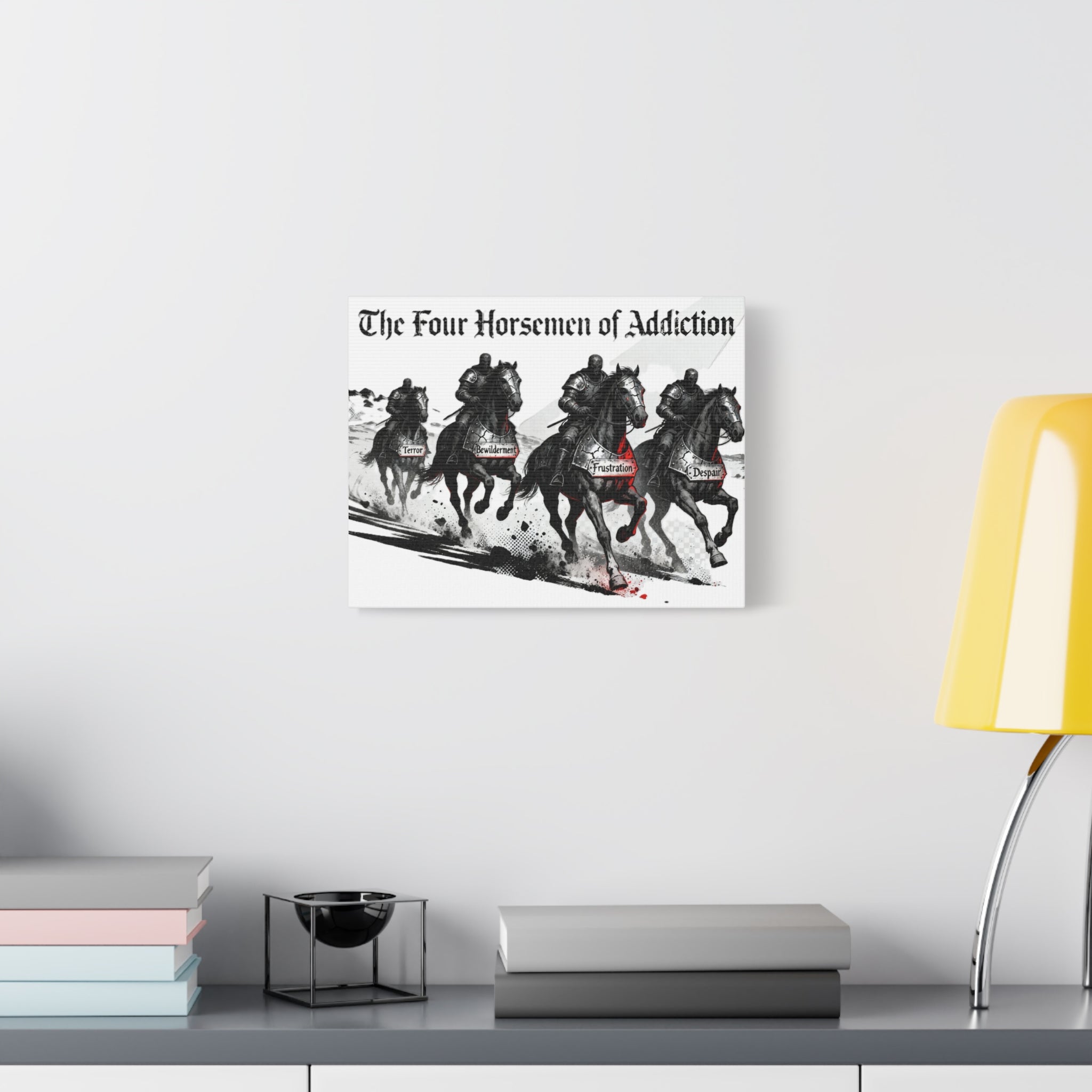 Canvas Print - Four Horsemen of Addiction - Terror, Bewilderment, Frustration, Despair