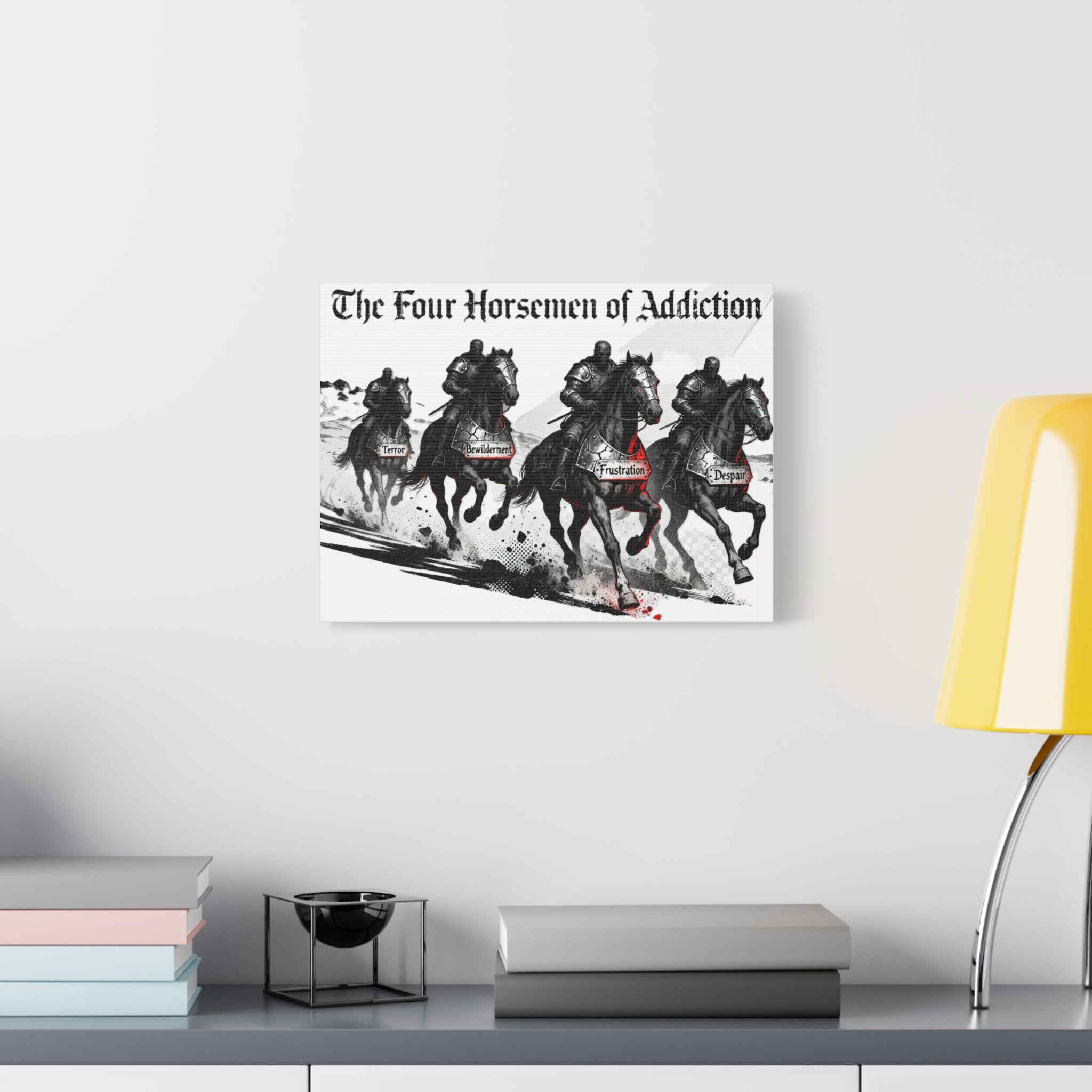 Canvas Print - Four Horsemen of Addiction - Terror, Bewilderment, Frustration, Despair
