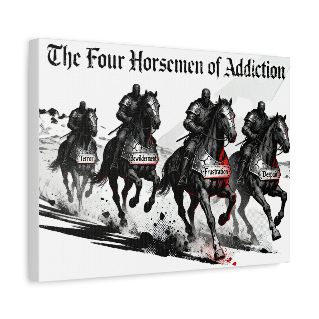 Canvas Print - Four Horsemen of Addiction - Terror, Bewilderment, Frustration, Despair